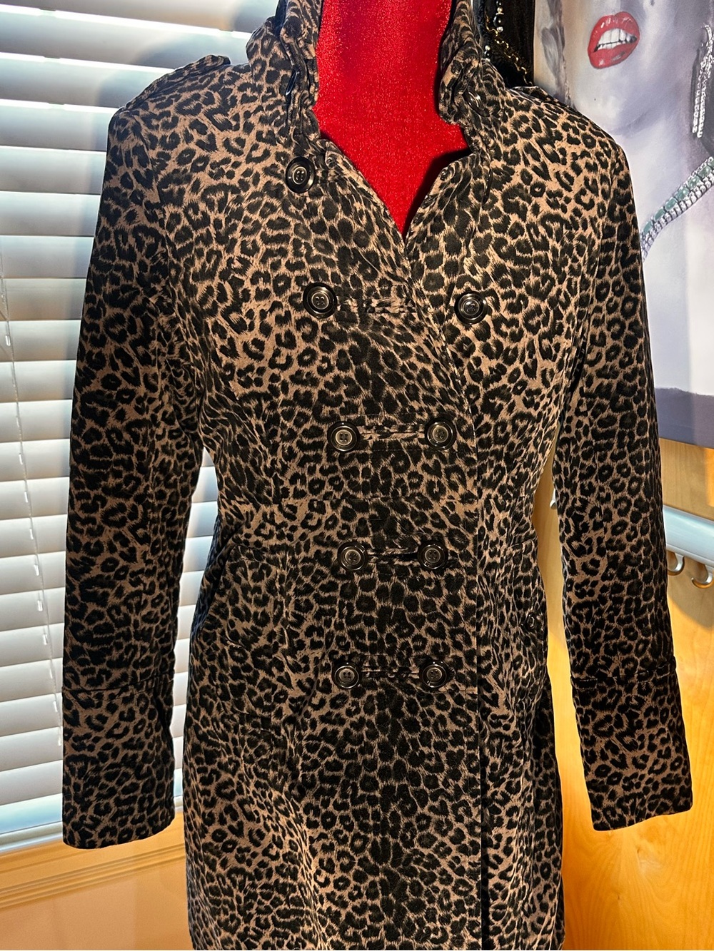 Buffalo David Bitton Women's Leopard Print Coat - Grey & Black
Size M